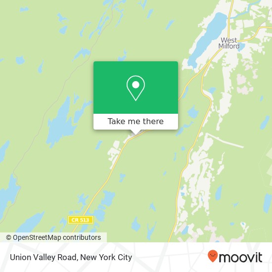 Union Valley Road map