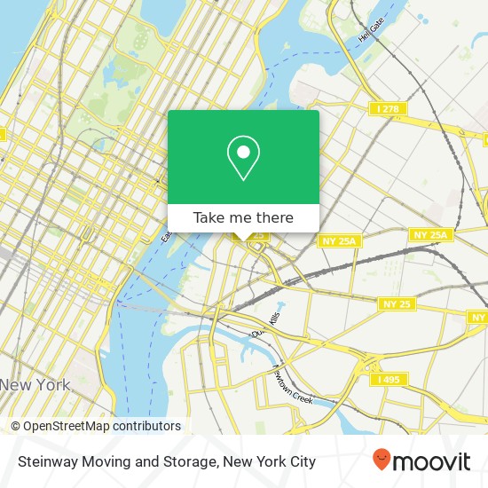 Steinway Moving and Storage map