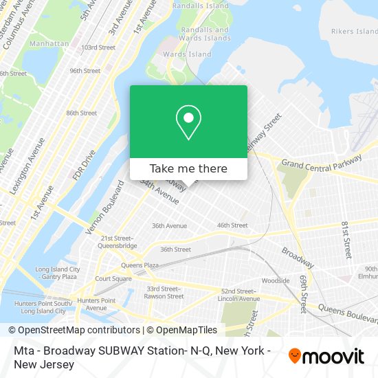 Mapa de Mta - Broadway SUBWAY Station- N-Q