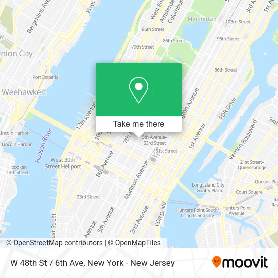 W 48th St / 6th Ave map