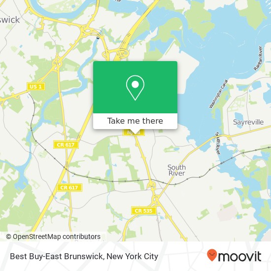 Best Buy-East Brunswick map