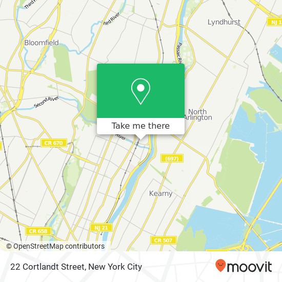 Mapa de 22 Cortlandt Street