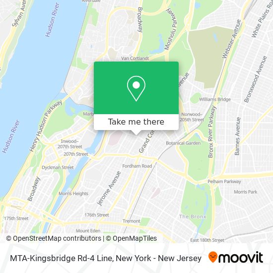 MTA-Kingsbridge Rd-4 Line map