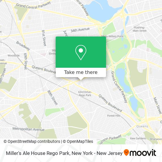 Miller's Ale House Rego Park map