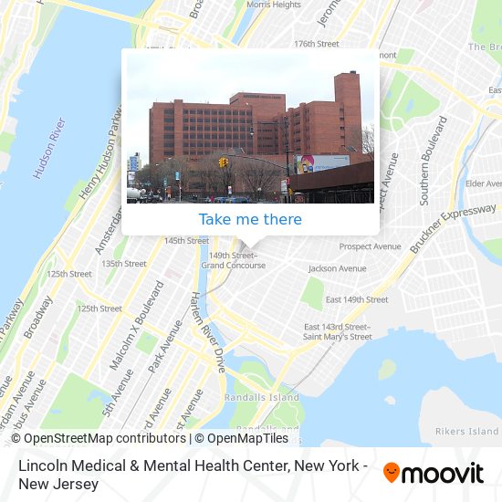 Lincoln Medical & Mental Health Center map