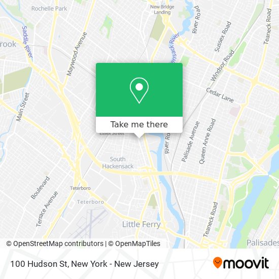 100 Hudson St map