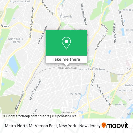 Mapa de Metro-North-Mt Vernon East