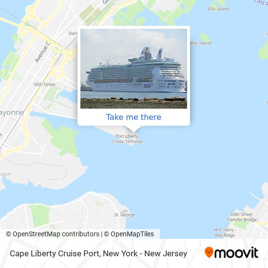 Cape Liberty Cruise Port map