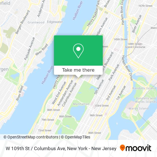 Mapa de W 109th St / Columbus Ave