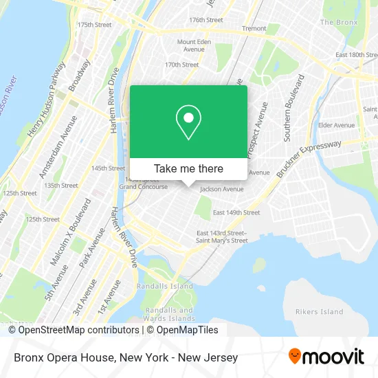 Bronx Opera House map