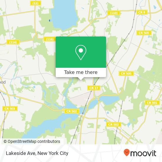 Lakeside Ave map