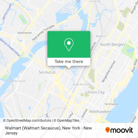 Mapa de Walmart (Walmart Secaucus)