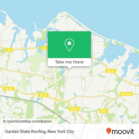 Garden State Roofing map