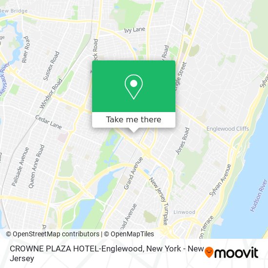 CROWNE PLAZA HOTEL-Englewood map