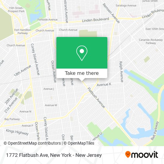 Mapa de 1772 Flatbush Ave