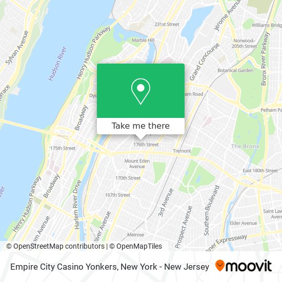 Mapa de Empire City Casino Yonkers
