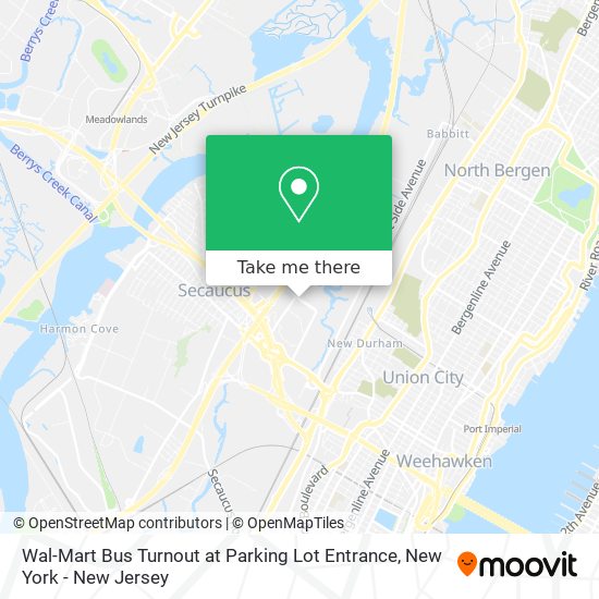 Mapa de Wal-Mart Bus Turnout at Parking Lot Entrance