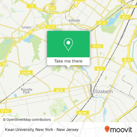 Mapa de Kean University