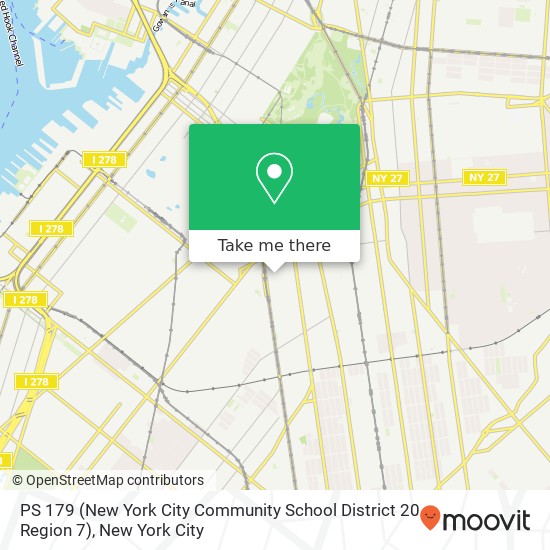Mapa de PS 179 (New York City Community School District 20 Region 7)
