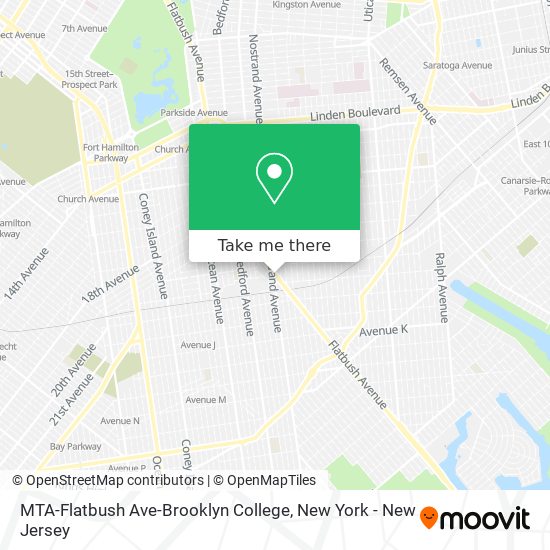 MTA-Flatbush Ave-Brooklyn College map