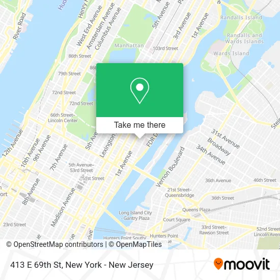 413 E 69th St map