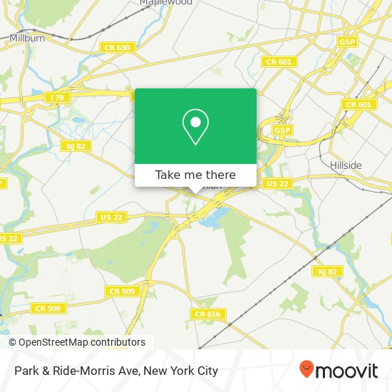 Mapa de Park & Ride-Morris Ave