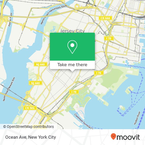 Ocean Ave map