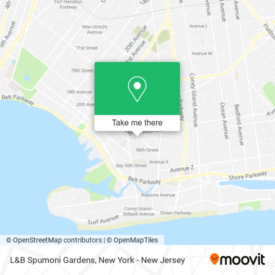 L&B Spumoni Gardens map