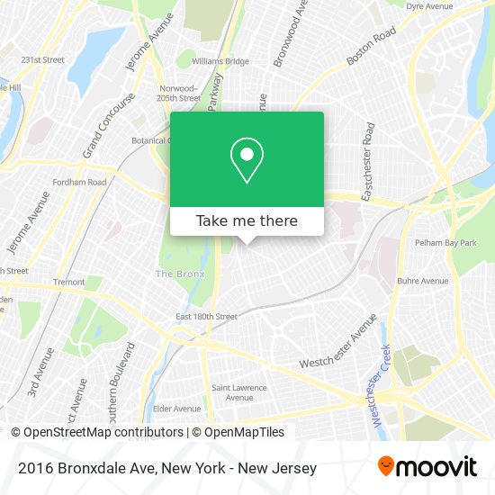 Mapa de 2016 Bronxdale Ave