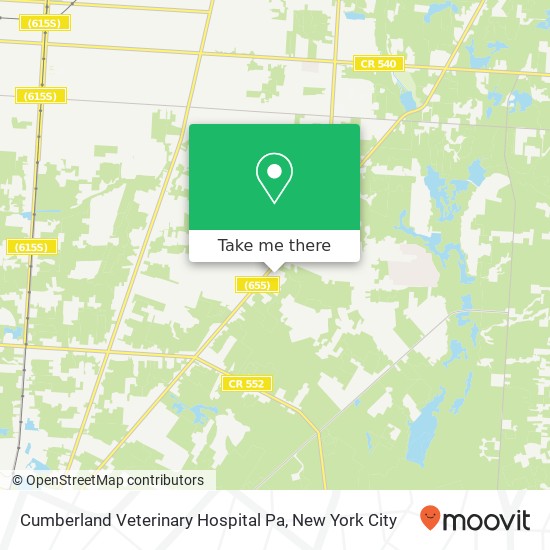 Mapa de Cumberland Veterinary Hospital Pa