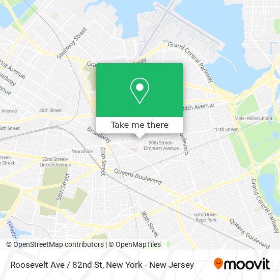 Roosevelt Ave / 82nd St map