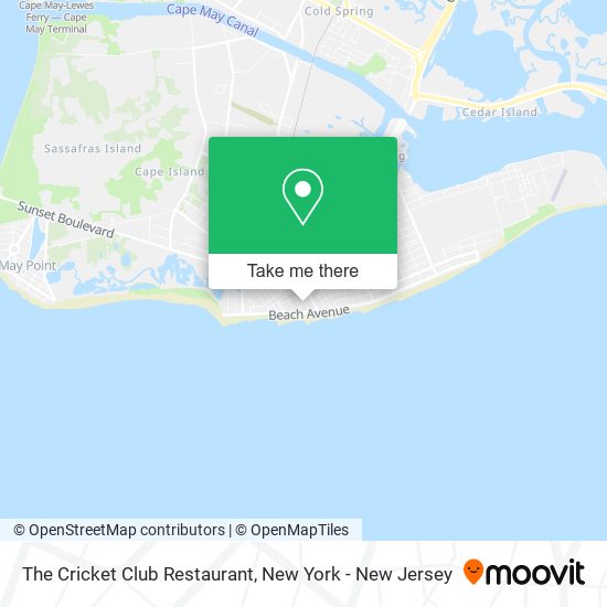Mapa de The Cricket Club Restaurant