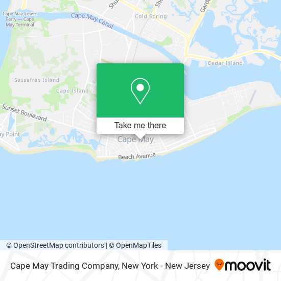 Cape May Trading Company map