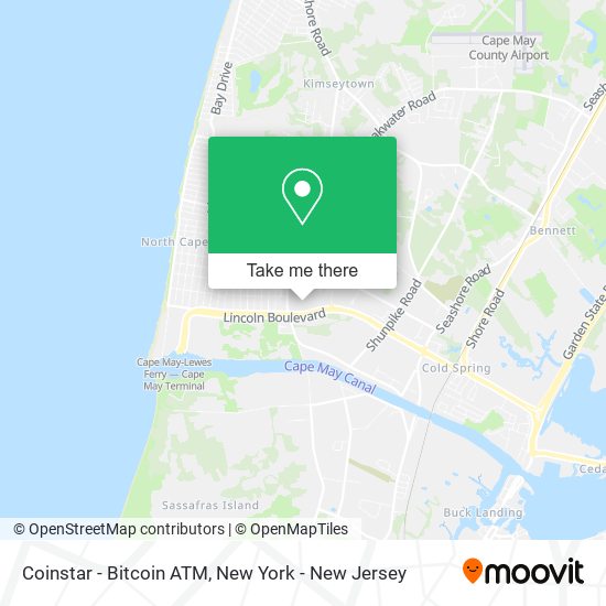 Mapa de Coinstar - Bitcoin ATM