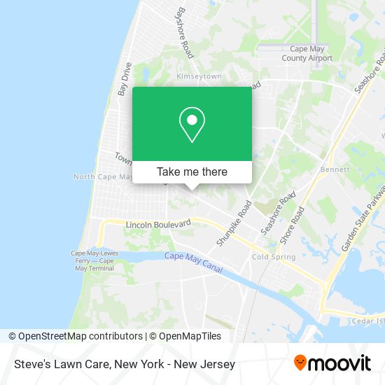Steve's Lawn Care map