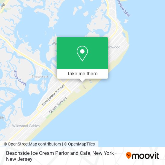 Mapa de Beachside Ice Cream Parlor and Cafe