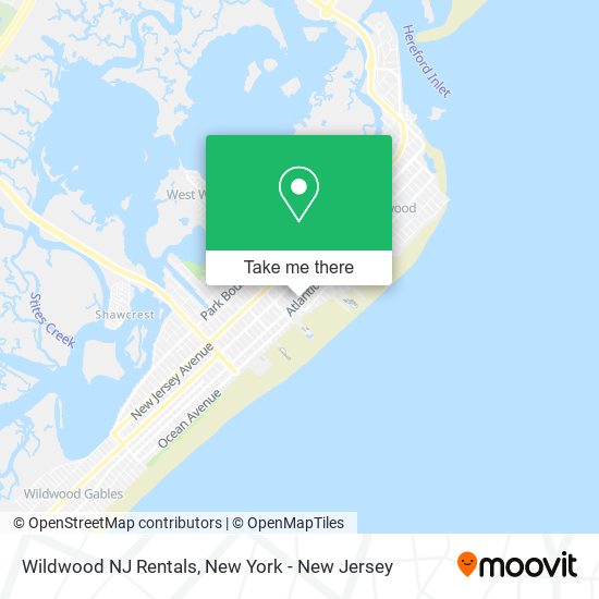 Mapa de Wildwood NJ Rentals