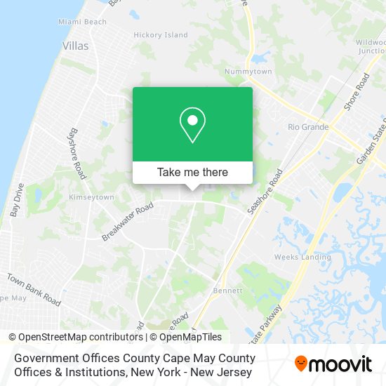 Government Offices County Cape May County Offices & Institutions map