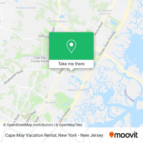 Mapa de Cape May Vacation Rental