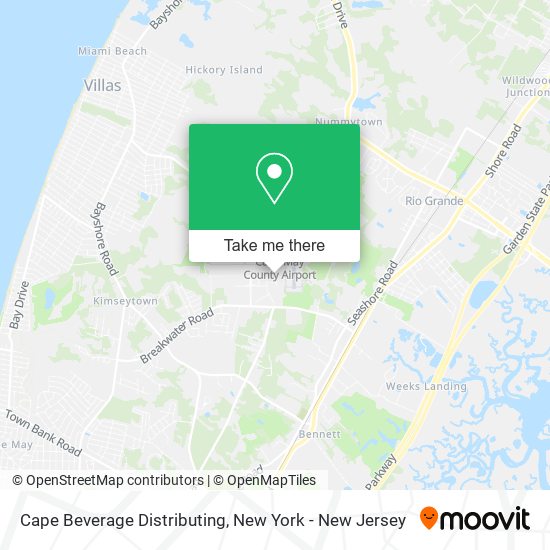 Cape Beverage Distributing map