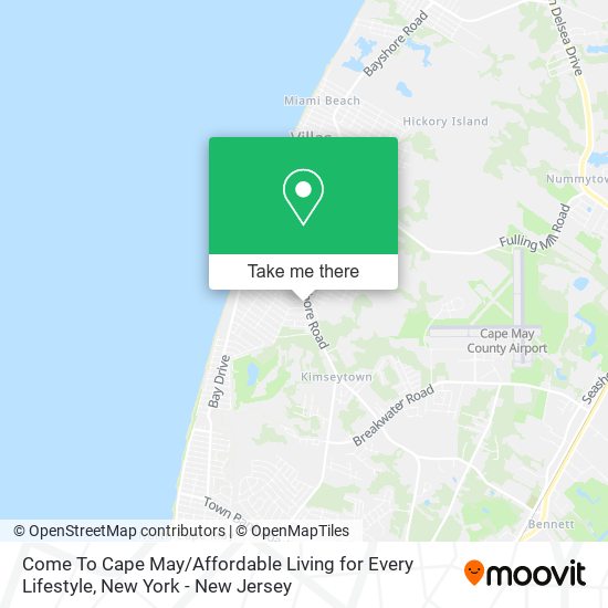 Mapa de Come To Cape May / Affordable Living for Every Lifestyle