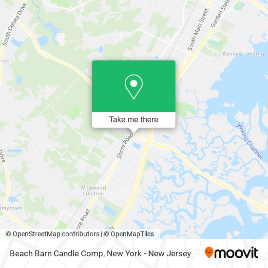 Mapa de Beach Barn Candle Comp