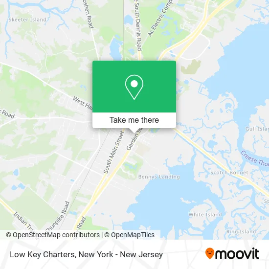 Low Key Charters map
