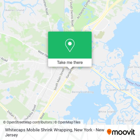 Mapa de Whitecaps Mobile Shrink Wrapping