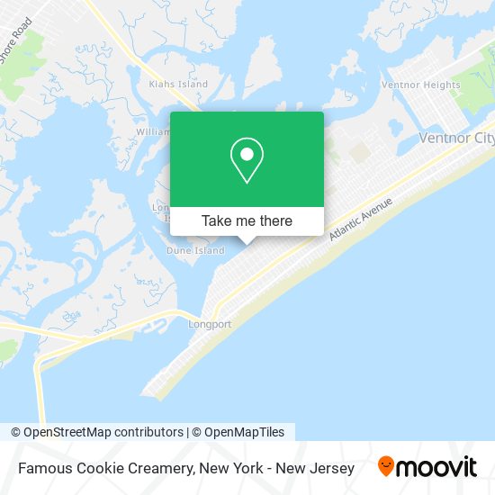 Famous Cookie Creamery map