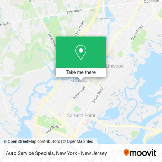 Auto Service Specials map