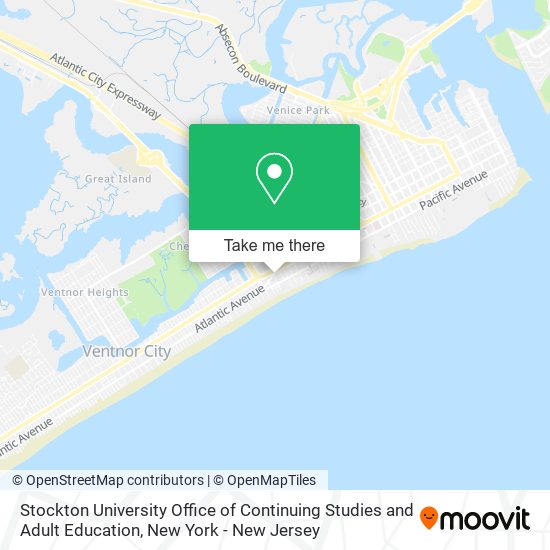 Mapa de Stockton University Office of Continuing Studies and Adult Education