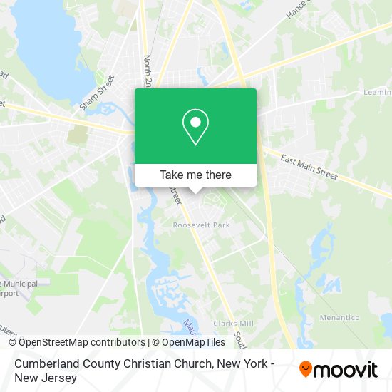 Cumberland County Christian Church map