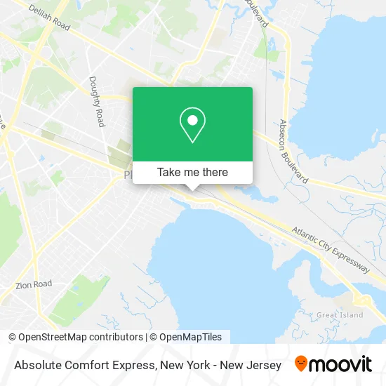 Absolute Comfort Express map