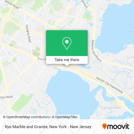 Rye Marble and Granite map